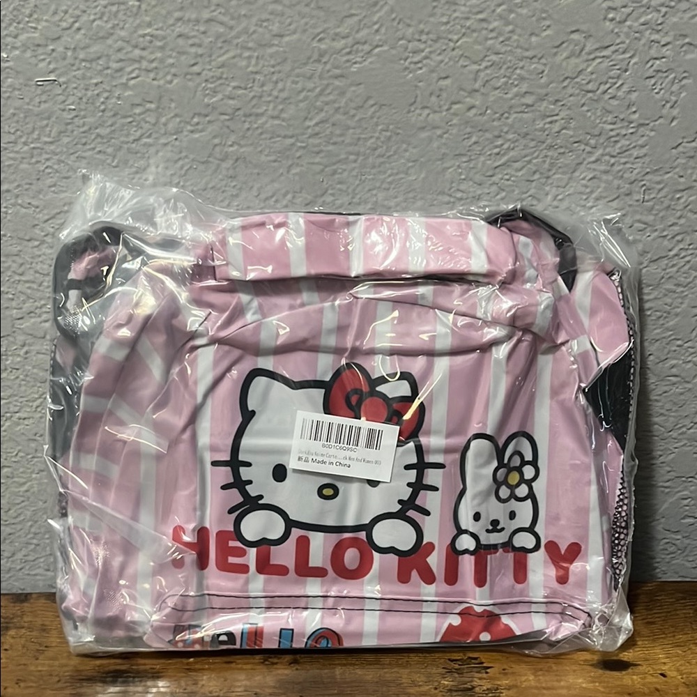 Hello Kitty Pink Striped Backpack/ NWT-sealed